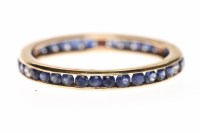 Lot 105 - SAPPHIRE AND DIAMOND FULL ETERNITY RING with...