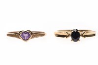 Lot 168 - TWO NINE CARAT GOLD DRESS RINGS comprising an...