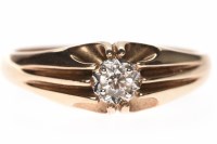 Lot 191 - VICTORIAN STYLE DIAMOND SINGLE STONE RING with...
