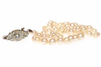 Lot 203 - SINGLE STRANDED PEARL NECKLACE formed by...