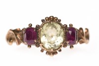 Lot 205 - EARLY VICTORIAN RUBY AND PASTE DRESS RING the...