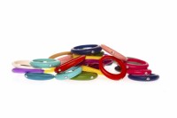 Lot 288 - THIRTY EIGHT SILICONE DIAMOND SET RINGS in...