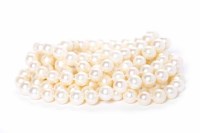 Lot 150 - PEARL NECKLACE formed by spherical white...