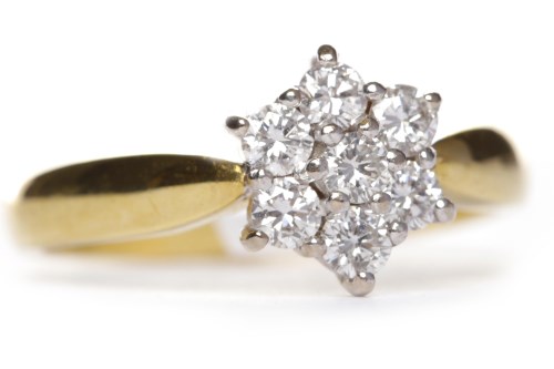 Lot 237 - DIAMOND CLUSTER RING the diamond daisy cluster...