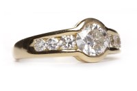 Lot 431 - CERTIFICATED DIAMOND DRESS RING the central...
