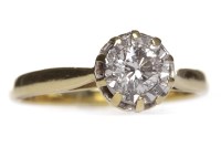 Lot 437 - DIAMOND SOLITAIRE RING the ten claw illusion...