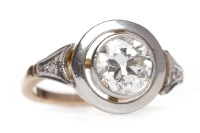 Lot 490 - ART DECO STYLE DIAMOND SOLITAIRE RING the...