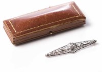 Lot 1831 - AMERICAN ART DECO DIAMOND BAR BROOCH of...