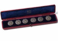 Lot 1857 - SET OF SIX CONTINENTAL ART NOUVEAU SILVER...