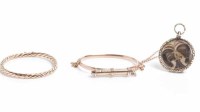 Lot 1967 - TWO VICTORIAN GOLD BANGLES one with a...