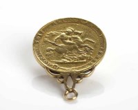 Lot 235 - GEORGE III SOVEREIGN DATED 1817 soldered with...