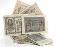 Lot 239 - LOT OF GERMAN BANKNOTES including...