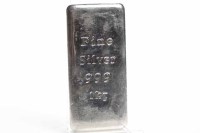 Lot 259 - 1KG SILVER BAR with certificate, NOTE: VAT is...
