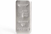 Lot 260 - METALOR 1KG SILVER BAR with certificate, NOTE:...