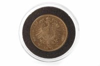 Lot 265 - GERMAN LUDWIG II 20 MARKS GOLD COIN DATED 1873
