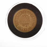 Lot 270 - FRENCH NAPOLEON I 20 FRANC GOLD COIN DATED 1809