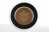 Lot 274 - FRENCH NAPOLEON III 20 FRANC GOLD COIN DATED 1868