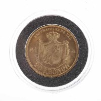 Lot 278 - SWEDISH OSCAR II 20 KRONER GOLD COIN DATED 1874