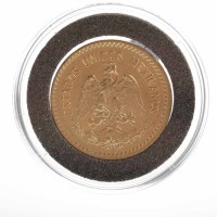 Lot 279 - MEXICAN GOLD 10 PESOS COIN DATED 1919
