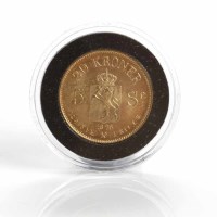 Lot 281 - NORWEGIAN OSCAR II 20 KRONER (5 SPECIEDALER)...