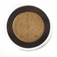 Lot 297 - GERMAN 20 REICHSMARK GOLD COIN DATED 1872