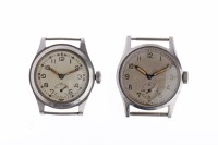 Lot 791 - TWO GENTLEMAN'S MILITARY ISSUE STAINLESS STEEL...