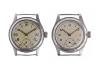 Lot 794 - TWO GENTLEMAN'S MILITARY ISSUE STAINLESS STEEL...