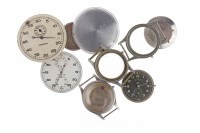 Lot 798 - GROUP OF MILITARY ISSUE CASE BACKS AND DIALS...
