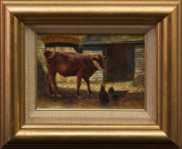 Lot 54 - * KEITH TOVEY (BRITISH 1932 - 2008), HENS WITH...