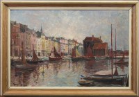 Lot 82 - * GEORGE HANN, KEYSIDE, HONFLEUR oil on board,...