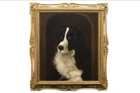Lot 109 - JOHN EMMS (ENGLISH 1843 - 1912), A COLLIE AT...