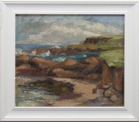 Lot 147 - * ANNE CARRICK, ORKNEY CLIFFS oil on canvas...