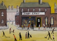 Lot 148 - * JOHN GOODLAD, THE SHOP IS NOW OPEN oil on...
