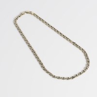 Lot 1685 - TWO TONE YELLOW AND WHITE GOLD CHAIN NECKLACE...