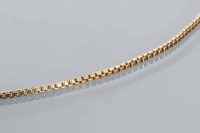 Lot 1690 - FOURTEEN CARAT GOLD BOX LINK CHAIN marked 585,...