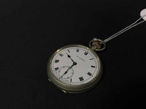 Lot 1 - SILVER PLATED POCKET WATCH by St. Magnus, with...