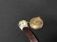 Lot 7 - 14 CARAT GOLD FOB WATCH in need of repair,...