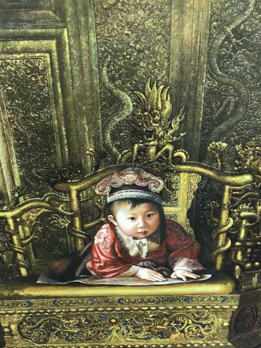 Lot 39 - CHINESE PAINTING OF A CHILD EMPEROR
