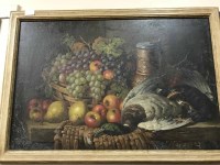 Lot 40 - TWO DUTCH STYLE STILL LIFES WITH FRUIT AND...