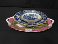 Lot 58 - ROYAL VIENNA STYLE DISH painted with swans,...