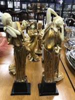 Lot 117 - GROUP OF RESIN AND PLASTIC FIGURES OF ART...
