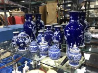 Lot 131 - THREE PAIRS OF CHINESE BLUE AND WHITE VASES (6)