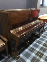 Lot 181 - UPRIGHT IRON FRAMED OVERSTRUNG PIANO BY...