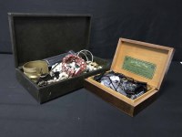 Lot 215 - GOOD LOT OF COSTUME JEWELLERY contained in two...