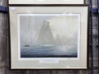 Lot 218 - THE AMERICA'S CUP three signed prints by Tim...