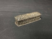 Lot 228 - SMALL RECTANGULAR SILVER BOX