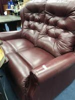 Lot 241 - LEATHER TWO SEATER SOFA