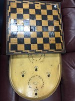 Lot 255 - BAGATELLE BOARD AND VINTAGE GAMES BOARD