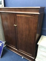 Lot 273 - MAHOGANY TWO DOOR CABINET