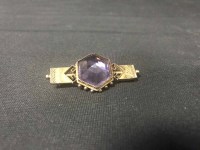 Lot 300A - VICTORIAN AMETHYST SET BROOCH